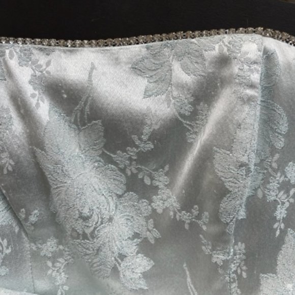 Vtg. VENESSA STEVENS PROM Formal Evening Size 3-4, SHIMMERY BABY BLUE + SHAWL - Picture 14 of 16